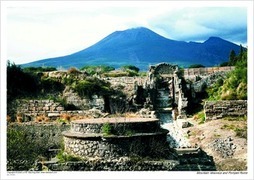 Mountain Vesuvius and Pompeii Ruins