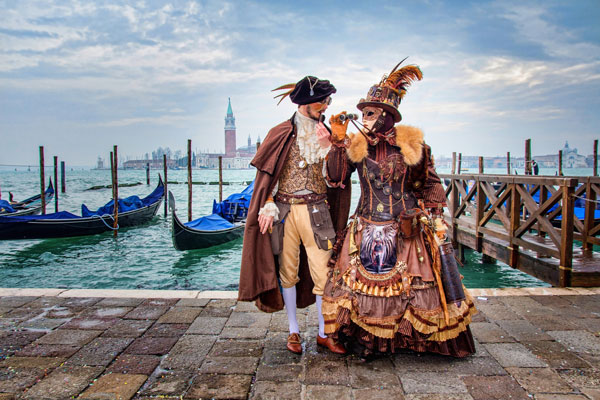 Venice Carnivale and Gondalas, Italy