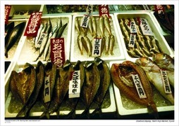 Seafood display, Nishi-Koji Market, Kyoto