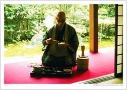 Buddist Monk serving food